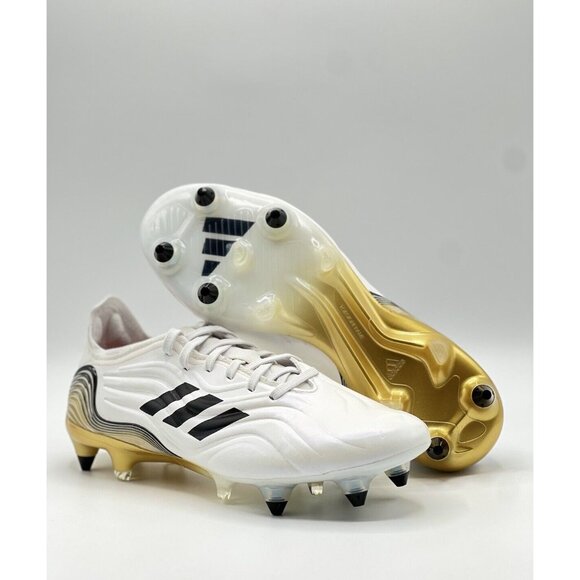 Adidas Copa Sense.1 SG Al Hilm Pack Mens 7 / Womens 8 Soccer Cleats White Gold main image 9